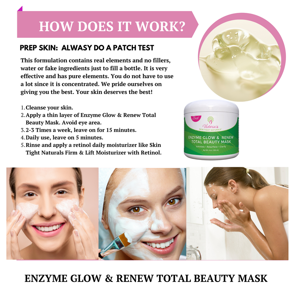 enzyme  peel anti aging wrinkles pimple acne pores mask