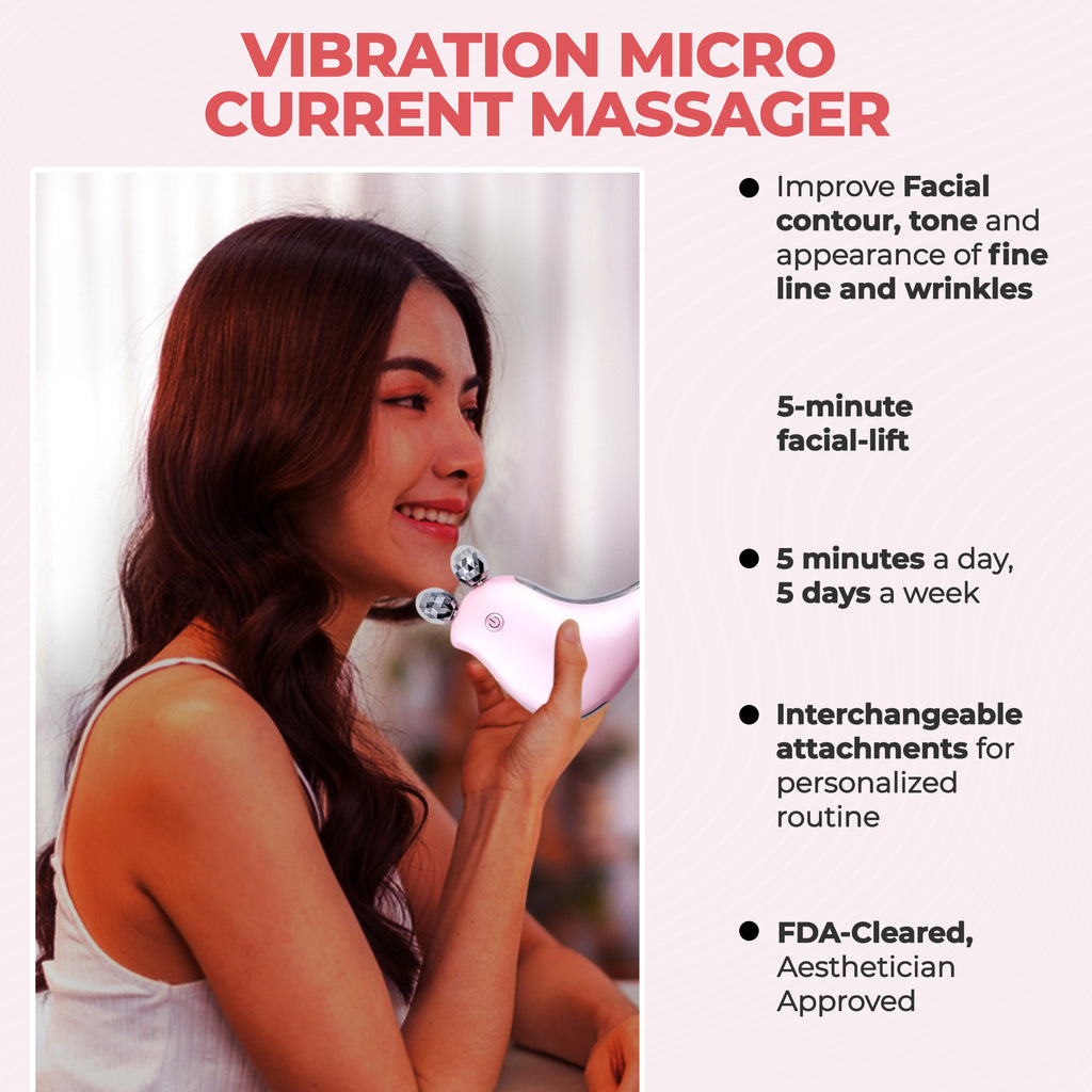 vibration massage micro current neck and jawline 